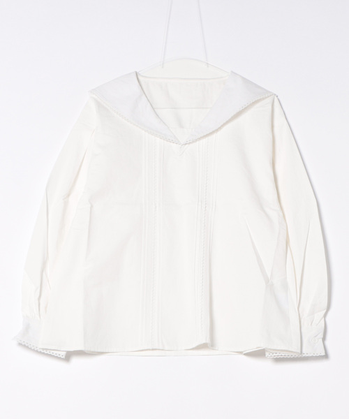 ブラウス シャツ PIN TUCK SAILOR BLOUSE/ピンタックセーラーブラウス レディース hugi ブラウス シャツ PIN TUCK SAILOR BLOUSE/ピンタック