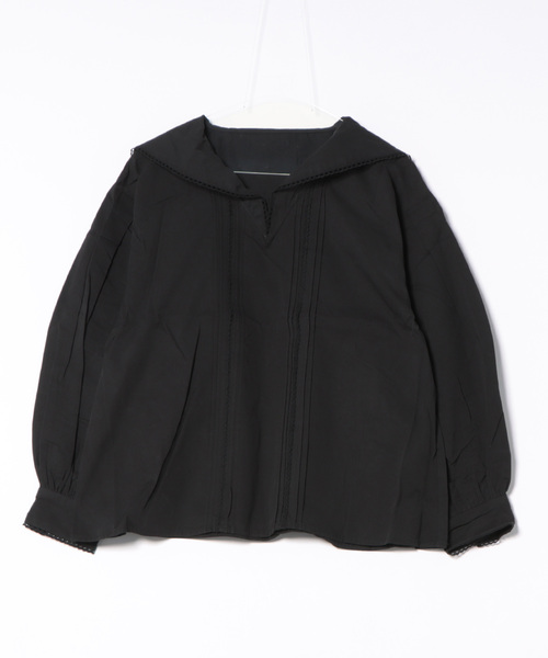 ブラウス シャツ PIN TUCK SAILOR BLOUSE/ピンタックセーラーブラウス レディース hugi ブラウス シャツ PIN TUCK SAILOR BLOUSE/ピンタック