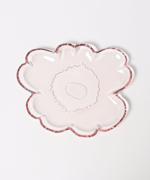 marimekko 花型ガラス皿 楽天市場】マリメッコ ガラスプレート 20cm ウニッコ シェイプ クリア