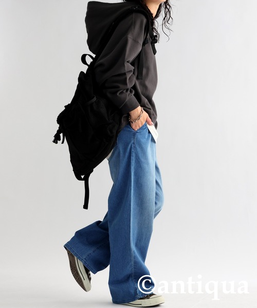 [antiqua] Denim брюки M оттенок голубого прочее женский 