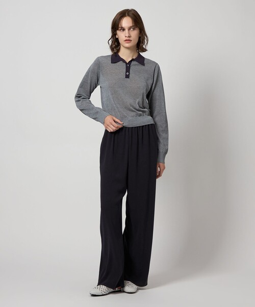 未使用 AP STUDIO バック サテン ジョーゼット イージー パンツ 新品 STEVEN ALAN パンツ 「Steven Alan」バックサテン ジョーゼット
