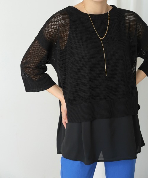 tシャツ メッシュレイヤードセット レディース