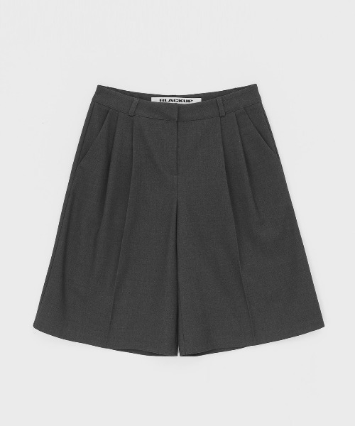 【BLACK UP DOMINIC SERIES】ワンタッチバミューダスラックス BLACKUP スラックス パンツ 「MADE」 バーボンツータック