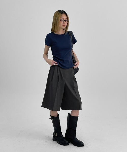 【BLACK UP DOMINIC SERIES】ワンタッチバミューダスラックス BLACKUP スラックス パンツ 「MADE」 バーボンツータック