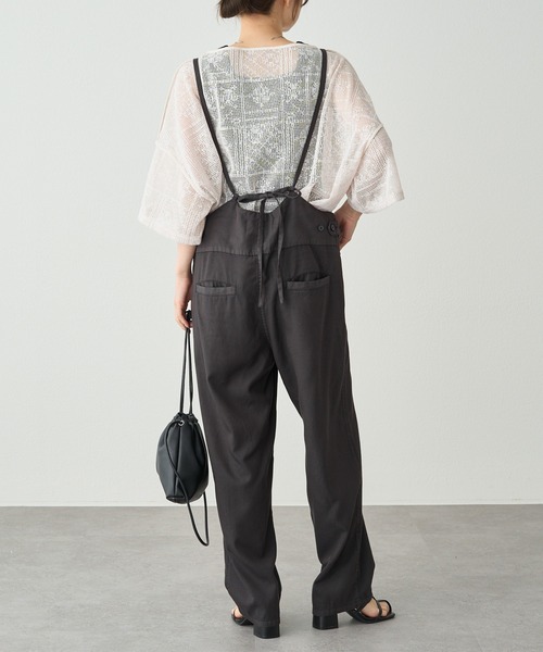 ブラウス シャツ メッシュクロス刺繍ブラウス レディース pual ce cin ブラウス シャツ メッシュクロス刺繍ブラウス