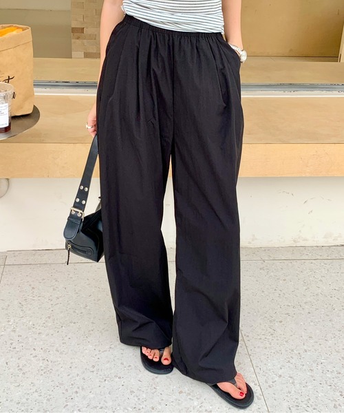 パンツ ボリュームタックバレルレッグパンツ レディース : ZOZOTOWN