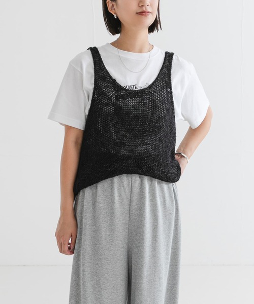 URBAN RESEARCH ニット セーター リネン混ノースリーブニット