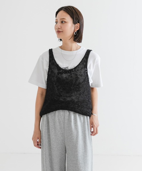 URBAN RESEARCH ニット セーター リネン混ノースリーブニット