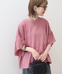 tシャツ 半袖 袖フリル半袖プルオーバー レディースの詳細画像4