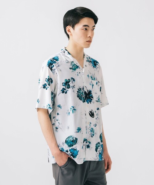 BEAMS HEART. 半袖シャツ　白 BEAMS HEART（ビームスハート）の「BEAMS HEART / コットン