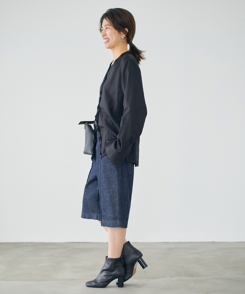 IENA ブラウス シャツ 「追加」タックフリルブラウス レディース