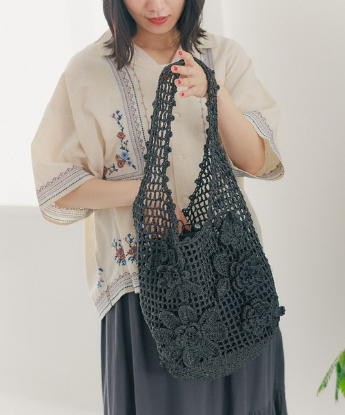 あおさん専用☆美品☆オリジナル透かしフラワーショルダーバッグ niko and… ショルダーバッグ バッグ オリジナル透かしフラワー