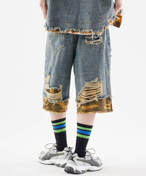 CONP Camouflage Pants 迷彩ジーンズハーフパンツJORTS CONP Camouflage Pants 迷彩ジーンズハーフパンツJORTS