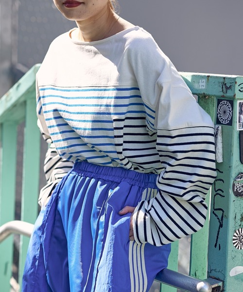 「etsinta」 長袖カットソー ONE SIZE ブルー レディース