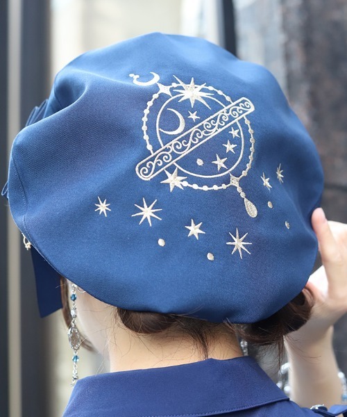 ANNA SUI 帽子 ベレー帽 猫耳フェイクファーベレー レディース