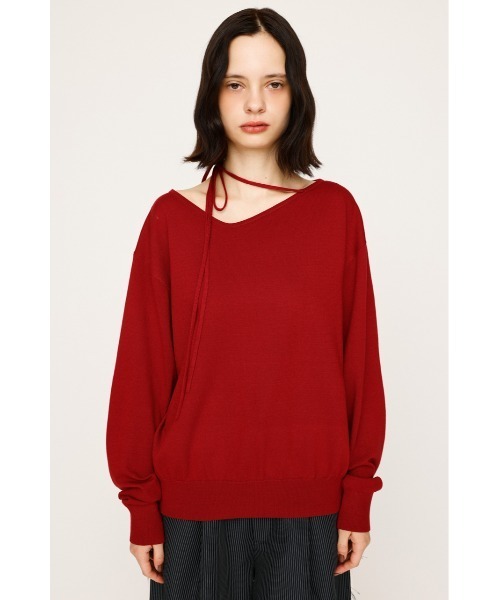 SLY ニット セーター ASYMMETRY NECK LOOSE TOPS アシンメトリー