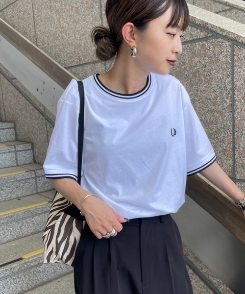【新品未使用】 FRED PERRY ツインティップライン ワンポイントTシャツ FRED PERRY/フレッドペリー] ツインティップライン ワンポイント
