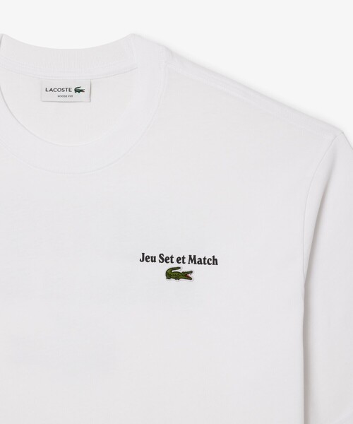 【未使用】LACOSTE　バーシティグラフィックプリントクルーネック半袖Tシャツ バーシティグラフィックプリントクルーネックTシャツ | ラコステ