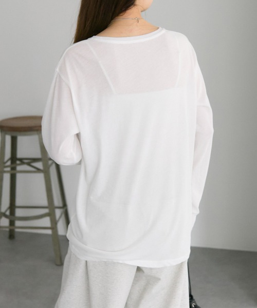 pual ce cin tシャツ コットンシアーカットソー レディース : ZOZOTOWN