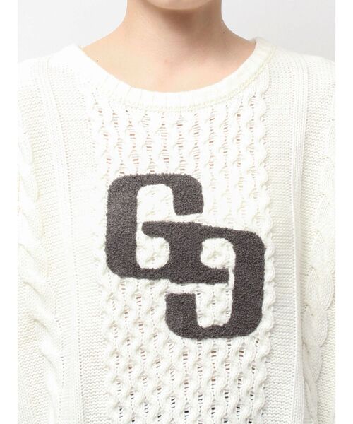 GYDA（ジェイダ） ニット セーター GGサガラ刺繍ケーブルニット