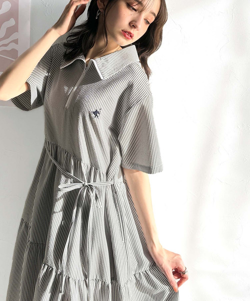 「classicalelf」 半袖ワンピース X-LARGE ブラック レディース_画像2