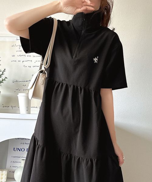 「classicalelf」 半袖ワンピース X-LARGE ブラック レディース_画像5