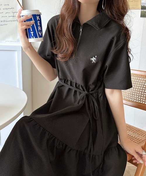 「classicalelf」 半袖ワンピース X-LARGE ブラック レディース_画像7