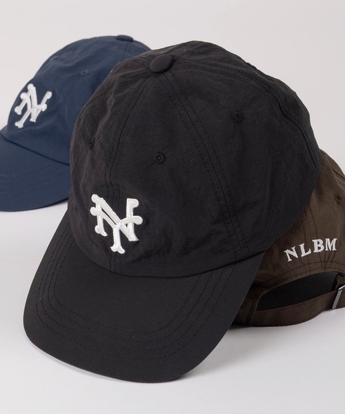 黒 ナイロン ベースボールキャップ 収納袋付き キャップ 帽子 「79」ニグロリーグ NYロゴ ナイロン ローキャップ/ CAP