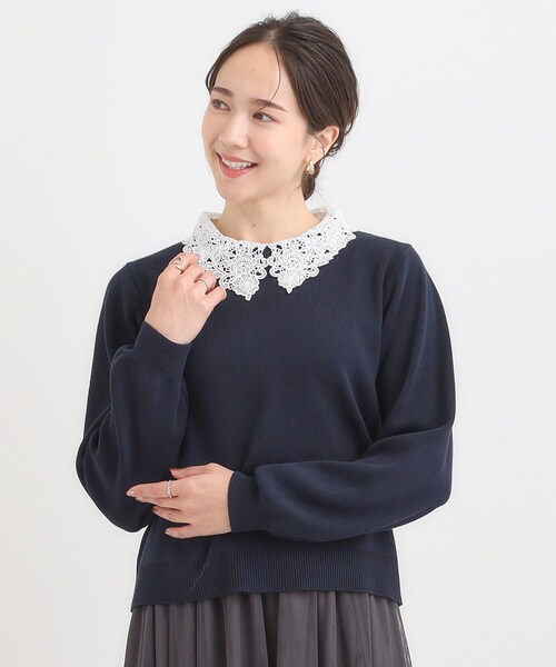 DRESKIP（ドレスキップ） ニット セーター 「襟取り外し可/S-LL」上品