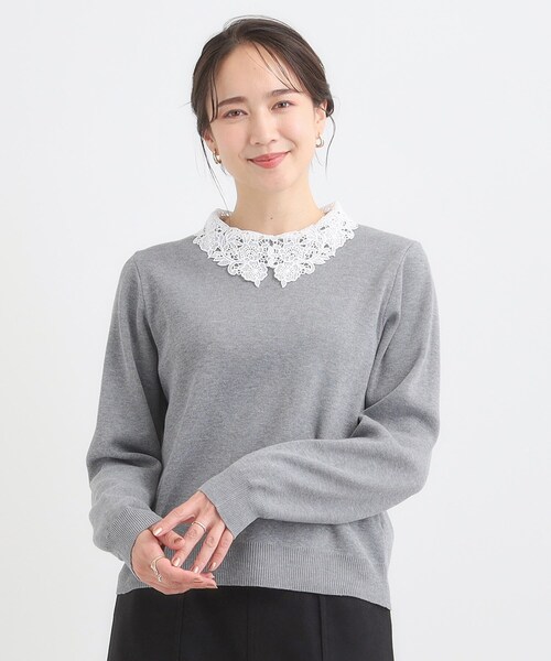 DRESKIP（ドレスキップ） ニット セーター 「襟取り外し可/S-LL」上品