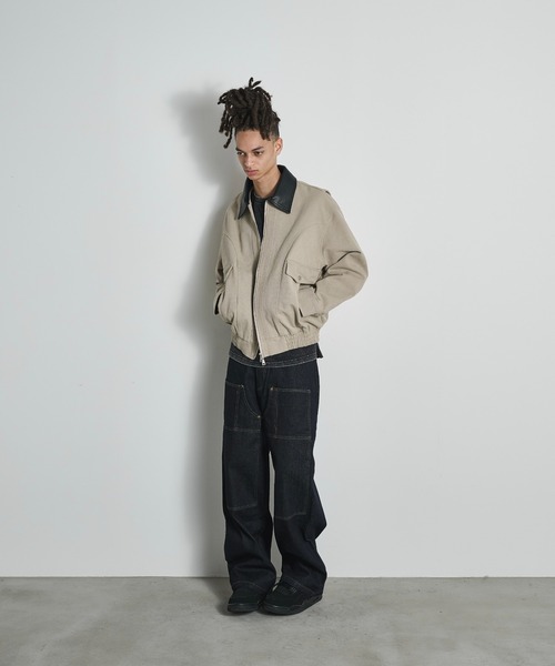 BLANK HOTEL ジーンズ Double Knee Wide Denim Pants / ダブルニー