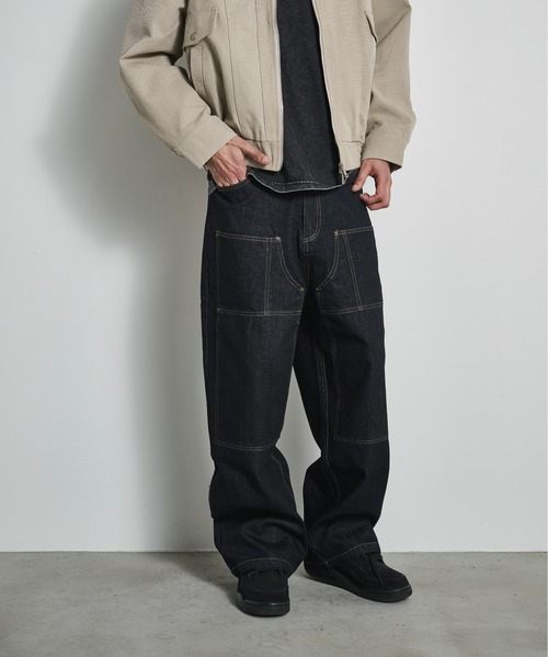 BLANK HOTEL ジーンズ Double Knee Wide Denim Pants / ダブルニー