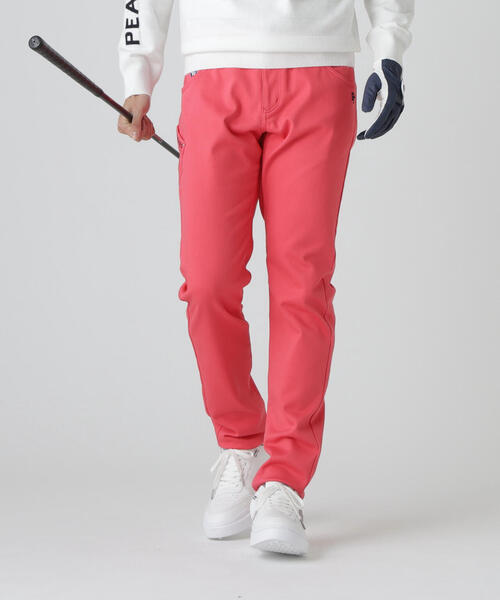 未使用 パーリーゲイツ メンズ ストレッチドビー パンツ 6 ピンク PEARLY GATES（パーリーゲイツ） パンツ ストレッチサテン表スエード