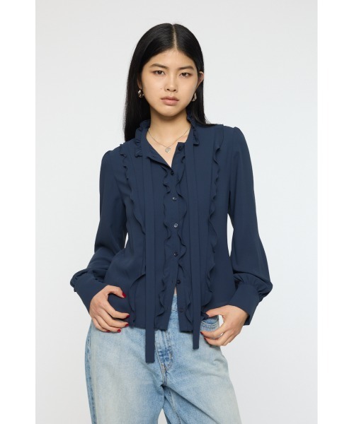 MOUSSY（マウジー） ブラウス シャツ GEORGETTE RUFFLES ブラウス 