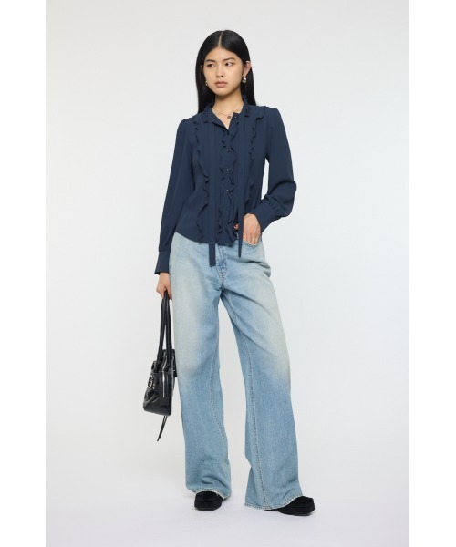 MOUSSY（マウジー） ブラウス シャツ GEORGETTE RUFFLES ブラウス