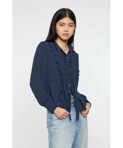MOUSSY（マウジー） ブラウス シャツ GEORGETTE RUFFLES ブラウス
