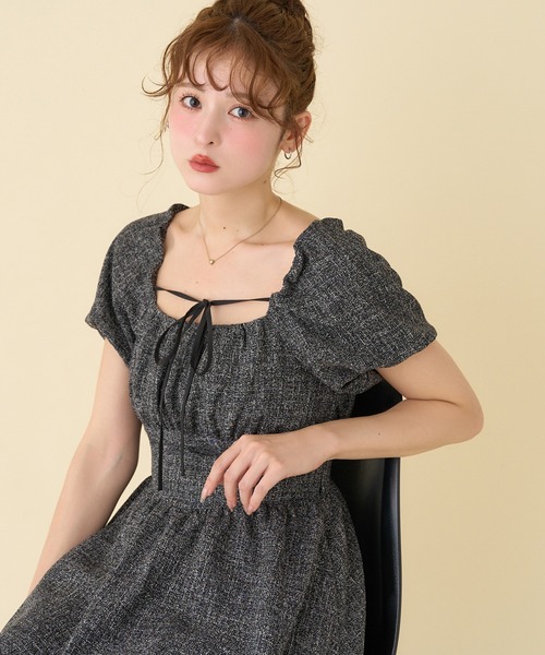 「one after another NICE CLAUP」 半袖ワンピース FREE ブラウン系その他 レディース_画像5