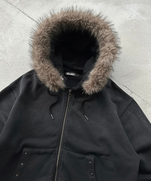 kutir（クティール） ブルゾン アウター 2WAY FAKE FUR HOOD ZIP PARKA