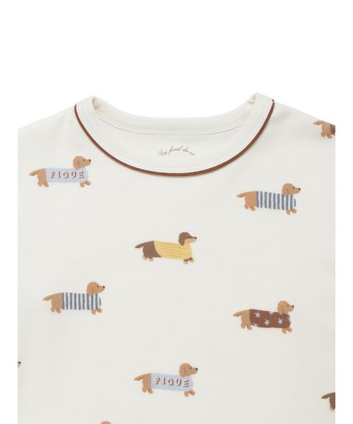 PIQUE ダックスフント刺繍 ルームウェアセット gelato pique（ジェラートピケ） パジャマ ルームウェア ダックス