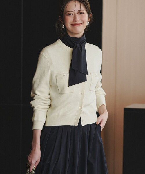 23区（ニジュウサンク） カーディガン コットンカシミヤ ポケット