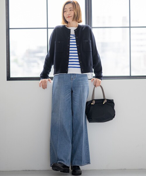 archivio ジップアップジャケット 38サイズ 赤/ベージュカーディガン NZ LAMBS ジップアップカーディガン｜トゥモローランド 公式通販