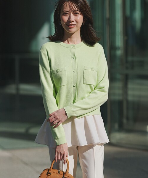 23区（ニジュウサンク） カーディガン コットンカシミヤ ポケット