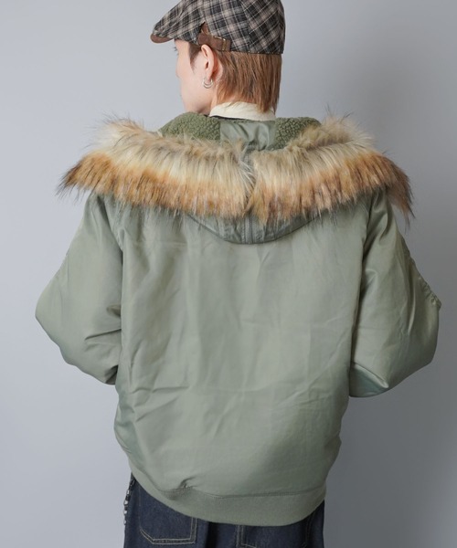 SPINNS（スピンズ） ブルゾン アウター 「短丈」中綿N-2Bフライト