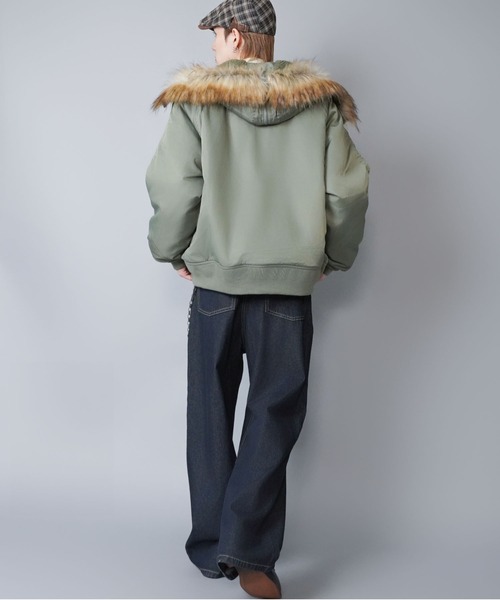 SPINNS（スピンズ） ブルゾン アウター 「短丈」中綿N-2Bフライト