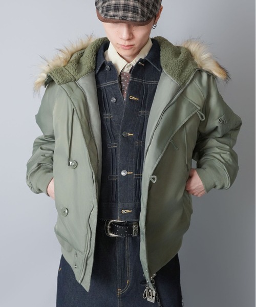 SPINNS（スピンズ） ブルゾン アウター 「短丈」中綿N-2Bフライト