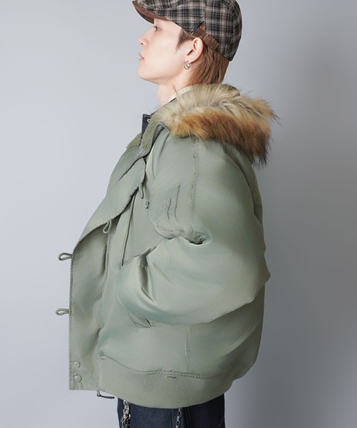 SPINNS（スピンズ） ブルゾン アウター 「短丈」中綿N-2Bフライト