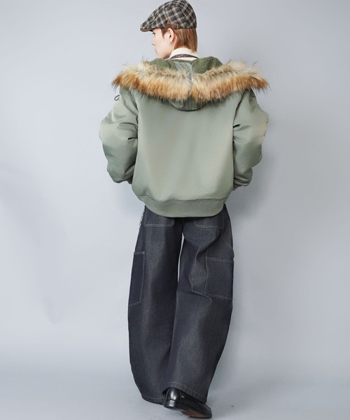 SPINNS（スピンズ） ブルゾン アウター 「短丈」中綿N-2Bフライト