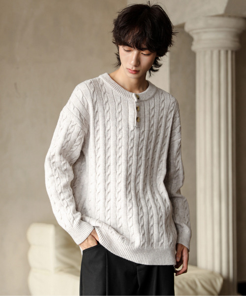 NEOS（KOKUYO） セーター ニット 「neos」ルーズシルエット ケーブル