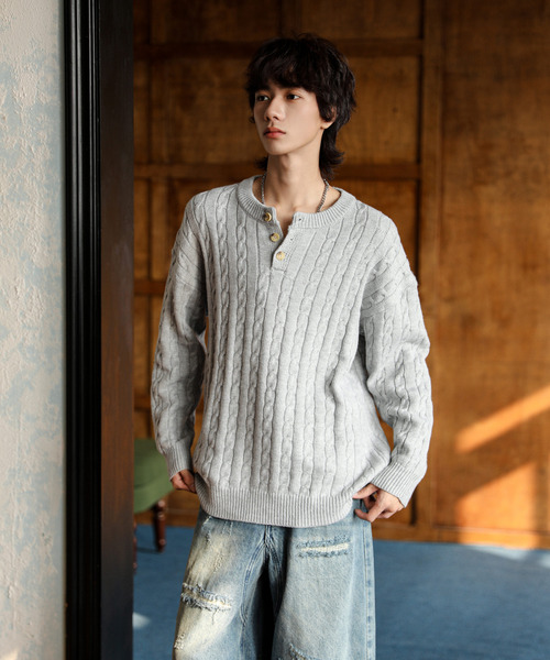 NEOS（KOKUYO） セーター ニット 「neos」ルーズシルエット ケーブル