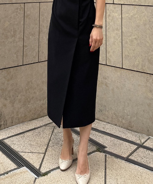 「JENNE」 半袖ワンピース MEDIUM ブラック レディースの画像